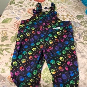 Lucy Locket Loves Rainbow Skull Dungarees